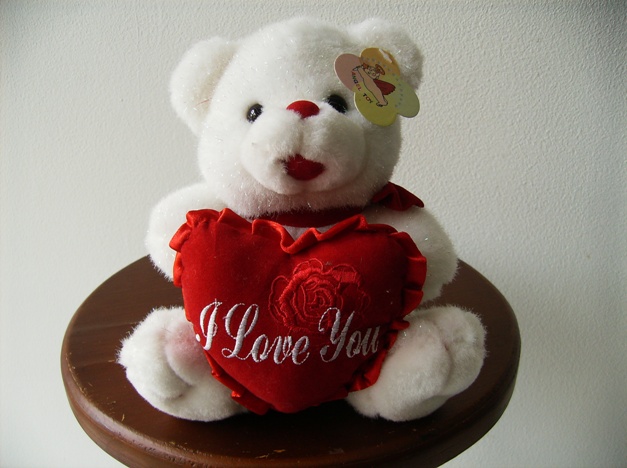 oso de peluche blanco de 19 cm de altura - cod. oso6