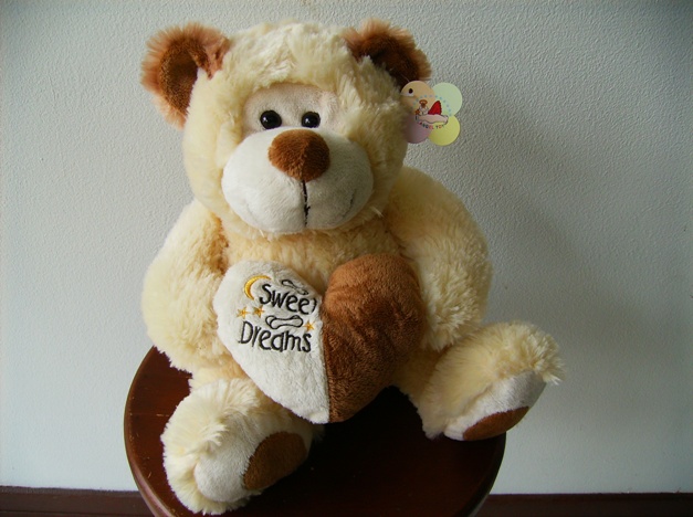 oso de peluche crema de 19 cm de altura - cod. oso8